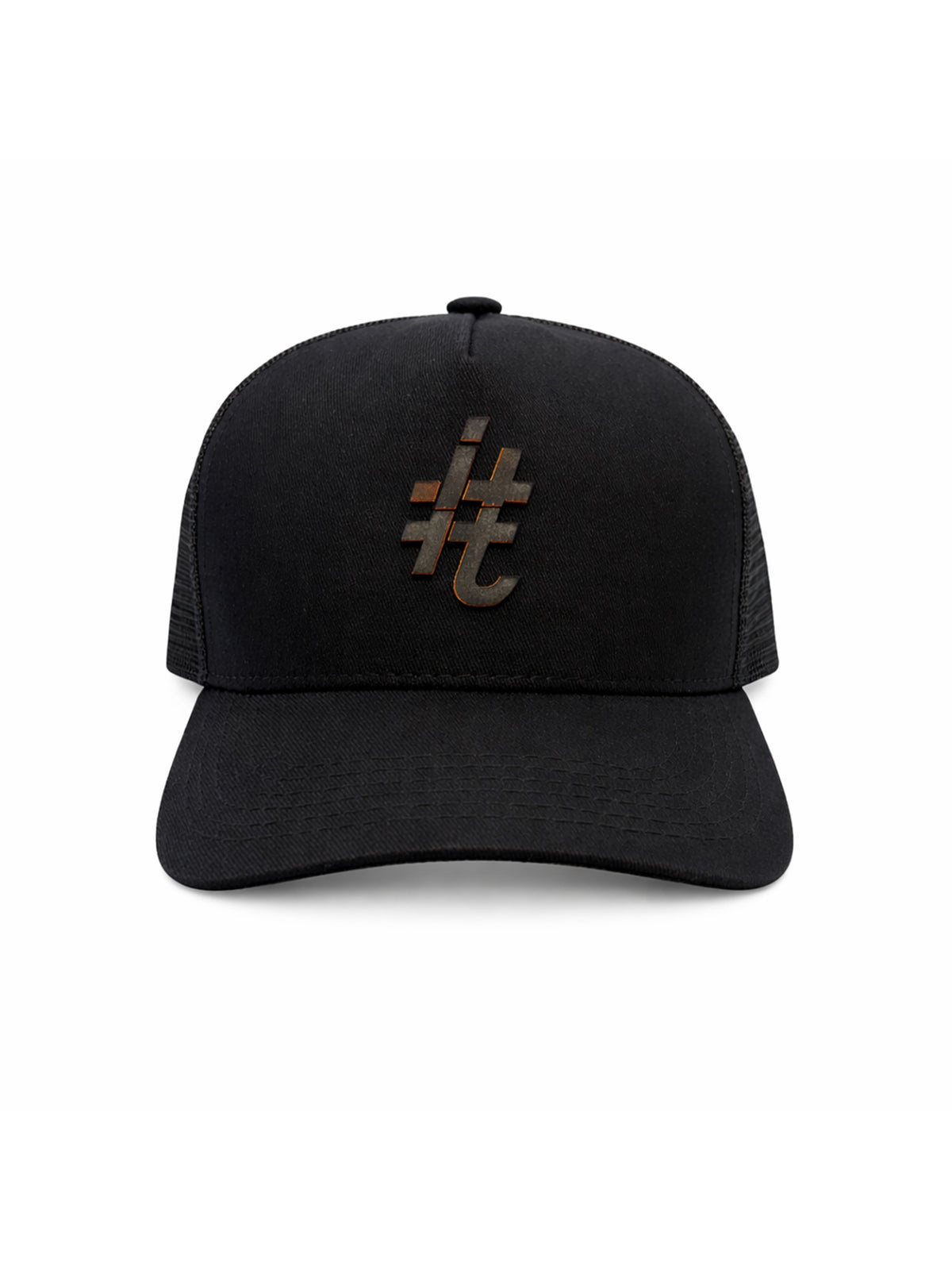 Boné Itals Preto Brasão Preto com Relevo