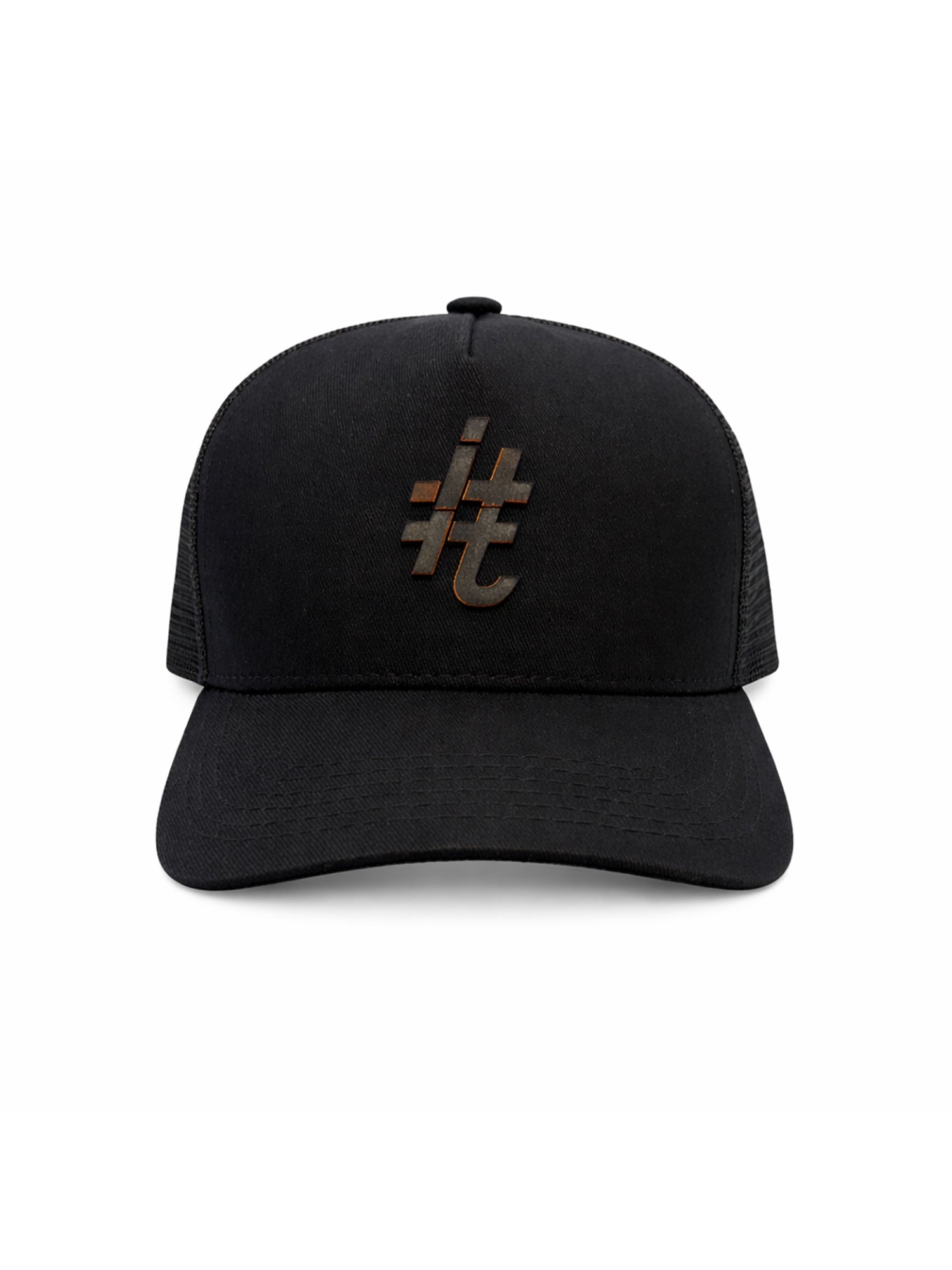 Boné Itals Preto Brasão Preto com Relevo