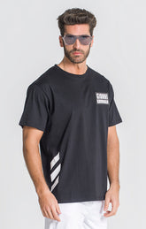 Black Cyber Oversized Tee