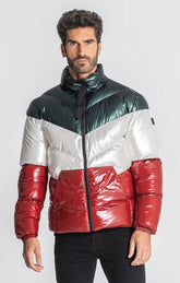 Multicolor Division Puffer Jacket