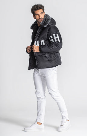 Black Respect Puffer Jacket