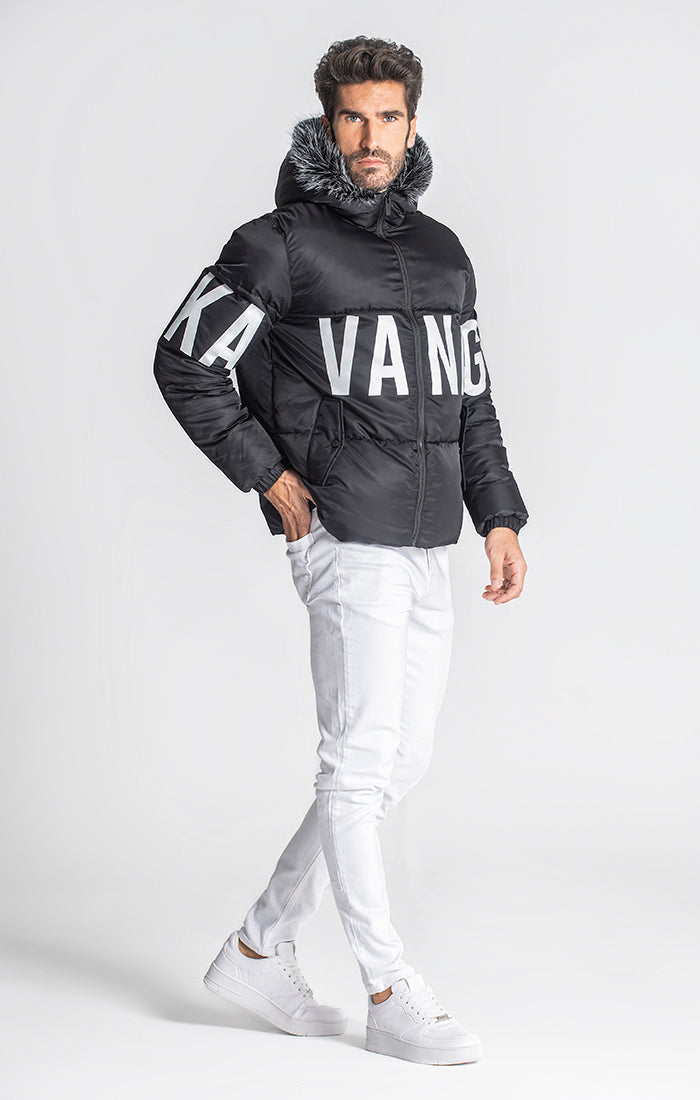 Black Respect Puffer Jacket