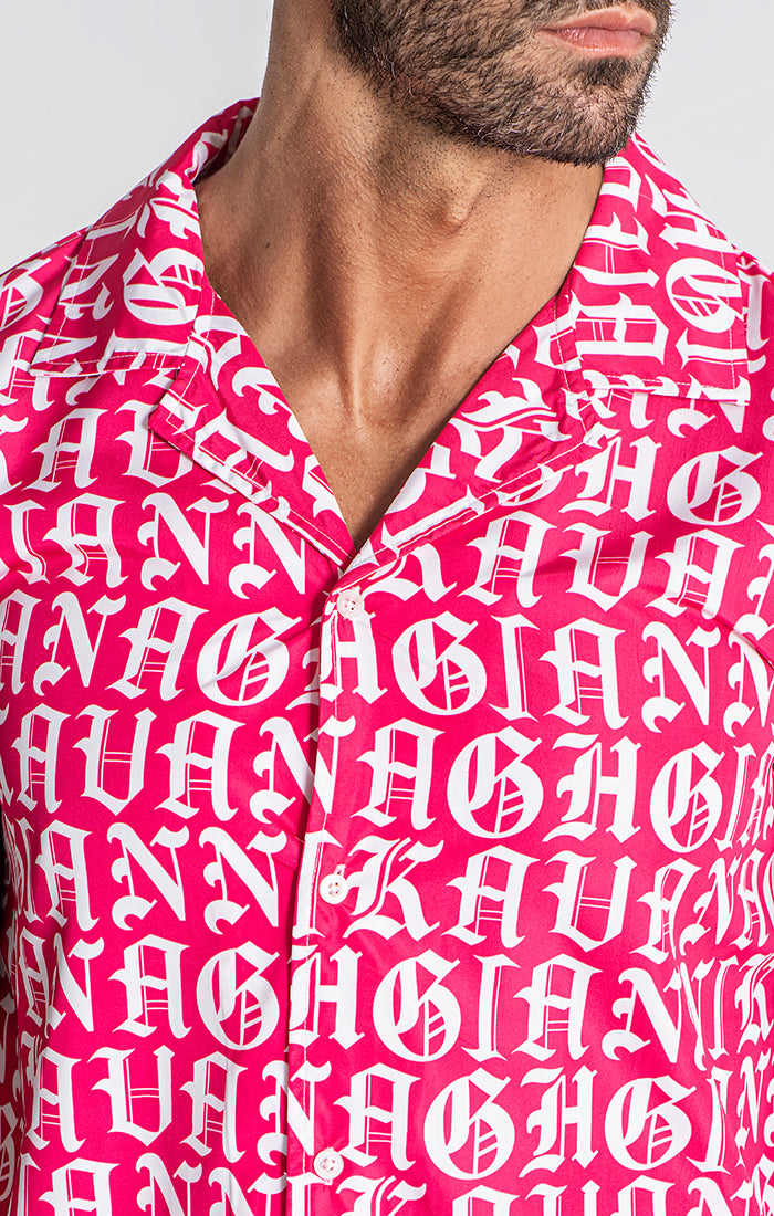 Pink Message Hawaiian Shirt