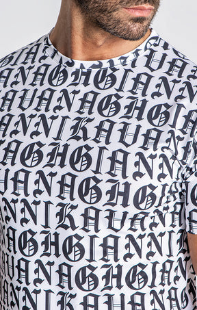 White Message Print Tee