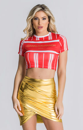Red Ibiza Cropped Tee