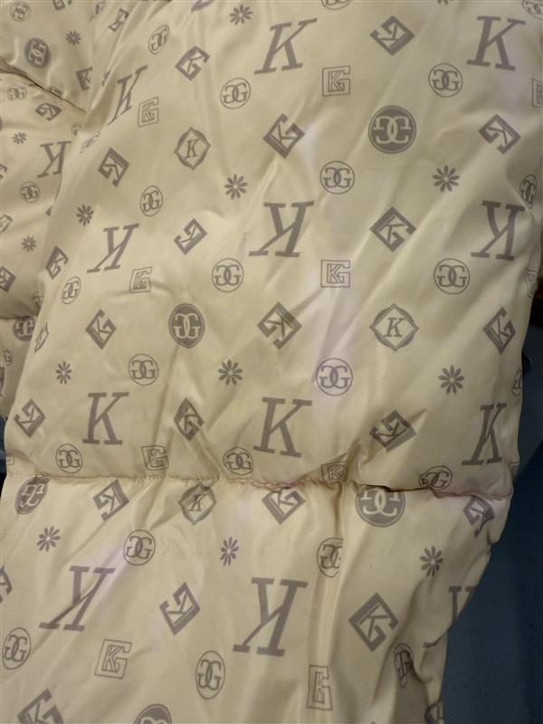 Beige Logomania Puffer Jacket (Defective)