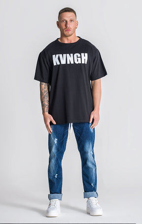 Black Acronym Oversized Tee