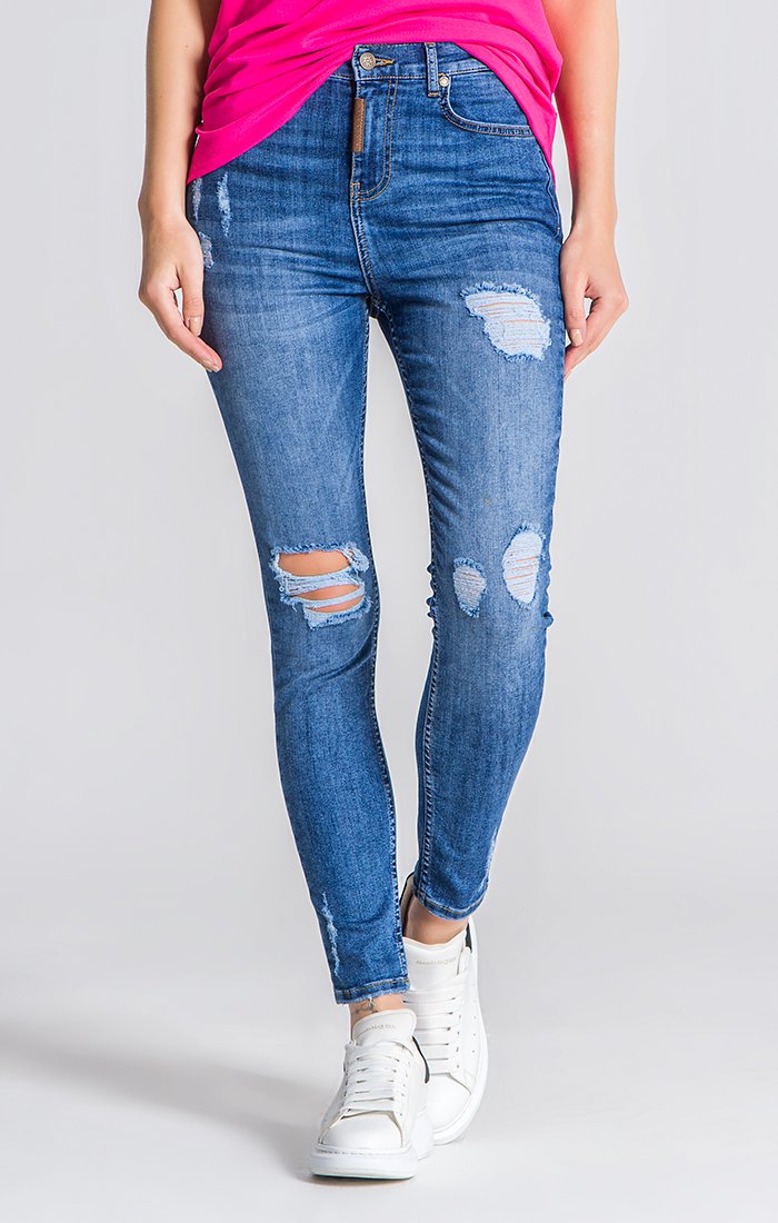 Medium Blue Core Ripped Jeans