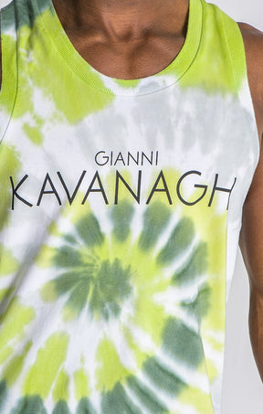 Neon Yellow Tie Dye Tank Top
