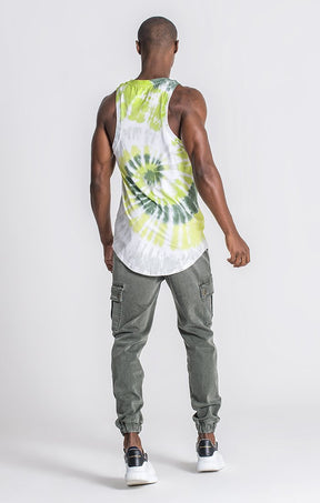 Neon Yellow Tie Dye Tank Top