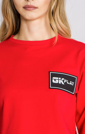 Red GK Play Cropped Sweat