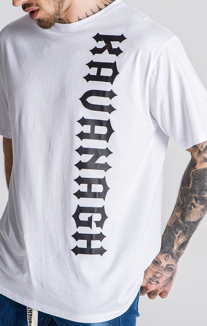 White Checkmate Oversized Tee